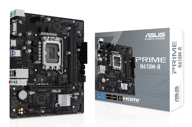 PRIME H610M-R-SI Moderkort - Intel H610 - Intel LGA1700 - DDR5 RAM - Micro-ATX