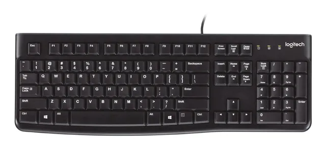 K120 Corded Keyboard - UK - Tangentbord - Engelska (UK) - Svart