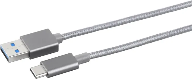 USB-C till USB-A 3.1 ha-ha, 1 meter, 5 GB/s, 5~20V/3A, eSTUFF Allure, grå