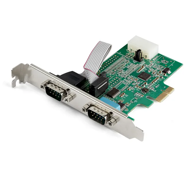 2-portars PCI Express RS232-seriellt adapterkort - PCIe RS232-seriellt värdstyrenhetskort - PCIe till Dual Serial DB9-kort - 16950 UART - exp