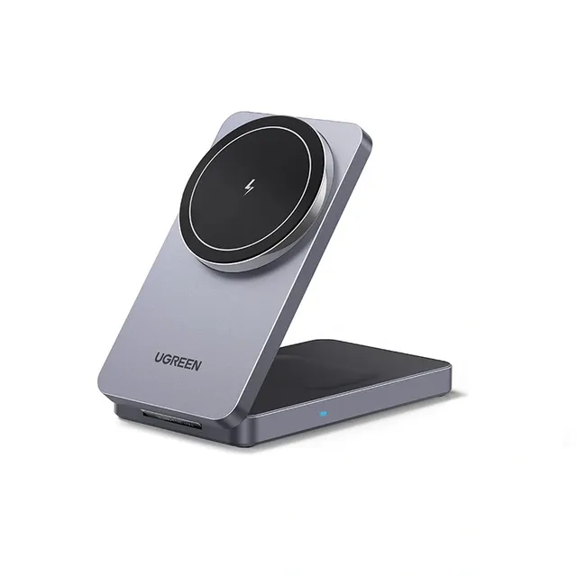 2-In-1 Magnetic Wireless Charger Grey