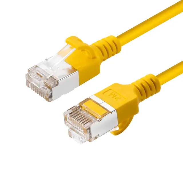 Cat6a U/FTP RJ45 2m -verkkokaapeli, keltainen