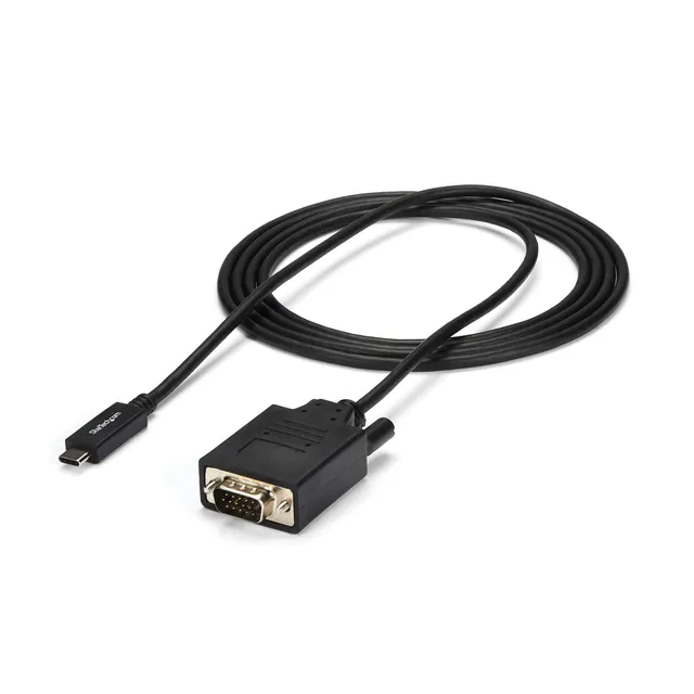 2 m USB-C till VGA-kabel - 1920 x 1200 - Svart - Video/USB-kabel - USB-C (hane) till HD-15 (VGA) (hane) - 2 m - 1920 x 1200 (Wuxga) stöd - sv
