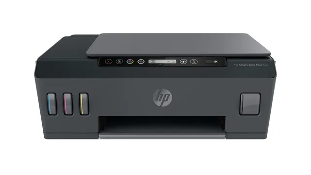 HP Smart Tank Plus 555 All-in-One - Multifunktionsskrivare - färg - bläckstråle - påfyllbar - Legal (216 x 356 mm) (original) - A4/Legal (media) - upp