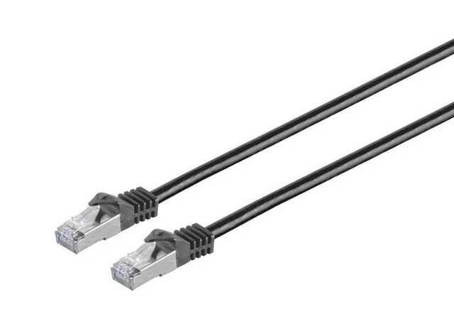 Nätverkskabel skärmad Cat7 S/FTP, MicroConnect, LSZH, 7,5 meter - Svart