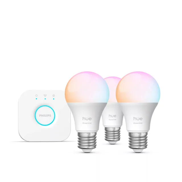 Startpaket Essential: 3x White & Color E27 + Bridge