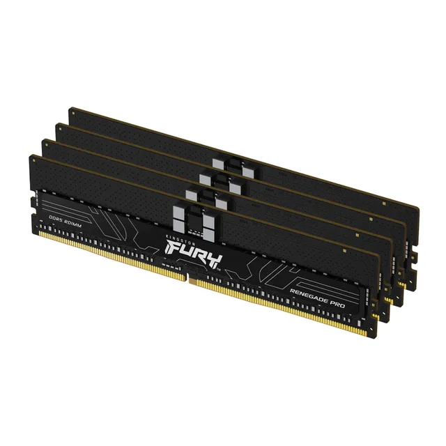 FURY Renegade Pro - DDR5 - sats - 64 GB: 4 x 16 GB - DIMM 288-pin - 6000 MT/s / PC5-48000 - CL32 - 1.35 V - registrerad - on-die ECC - svart
