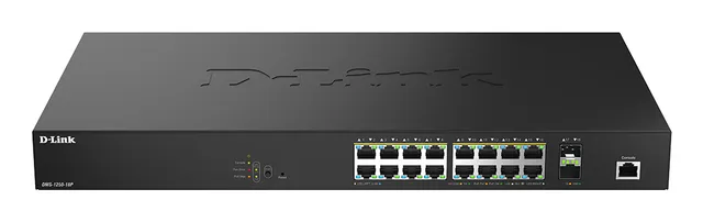 Dms-1250-18p/e Nätverksswitchar Hanterad L2 2.5g Ethernet (100/1000/2500) Strömförsörjning Via Ethernet (poe) Stöd Svart