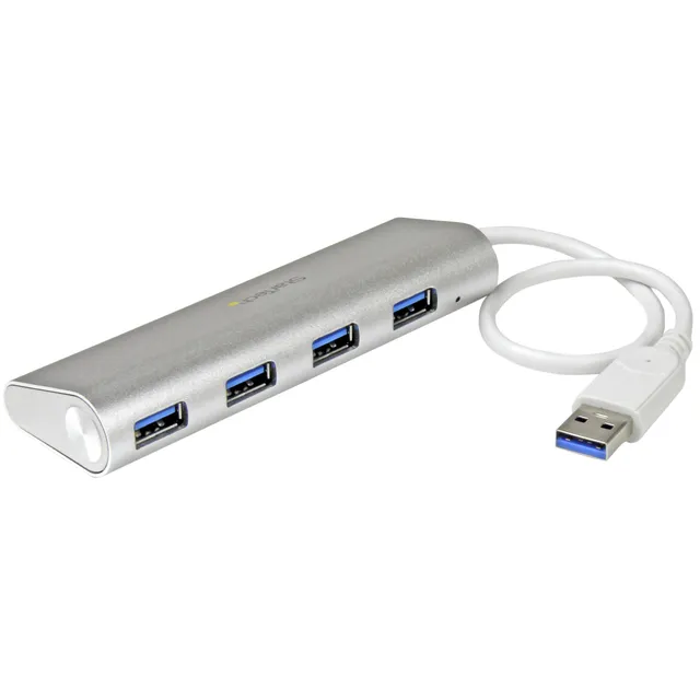 Bärbar USB 3.0-hubb med 4 portar och inby
