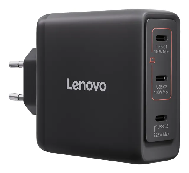 100 W GaN USB-C-laddare för bärbar dator, svart