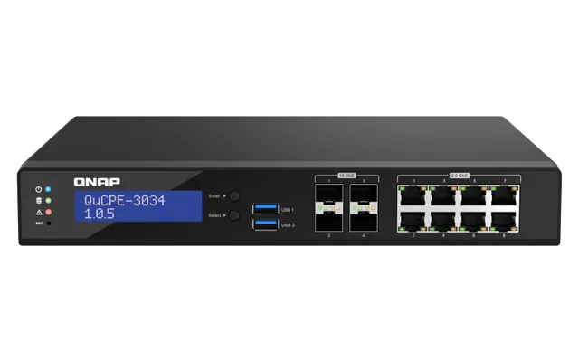 QuCPE-3034 - Virtualiseringsapparat - 10GbE, 2.5GbE - molnhanterad - kan monteras i rack