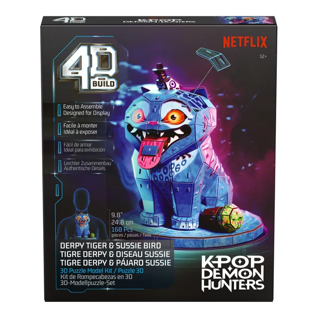 4D Builds K-Pop Demon Hunters Derpy Tiger & Sussie Bird 3D Puzzle (168 bitar)