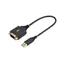 1ft (30cm) USB to Serial Adapter Cable, COM Retention, RS232 - USB / seriell kabel - USB (hane) till DB-9 (hane) skruvbar - 30.5 cm - formpre