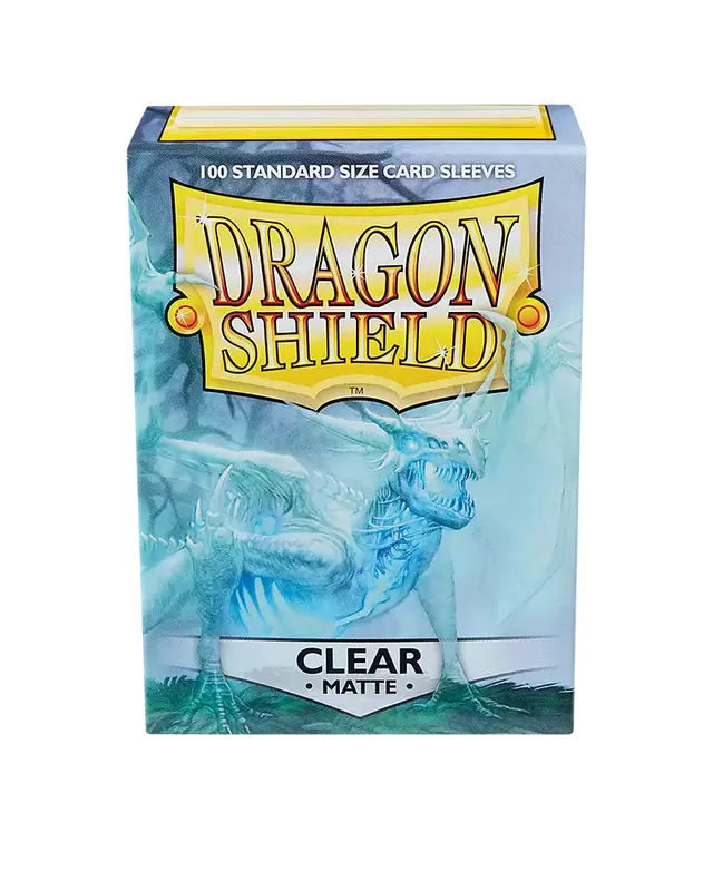 Card Sleeves Standard Matte Clear (100, Box) (Dragon Shield)