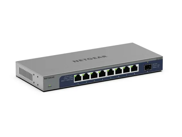GS108X - Switch - ohanterad - 8 x 10/100/1000 + 1 x 10 Gb Ethernet SFP+ (upplänk) - skrivbordsmodell, väggmonterbar