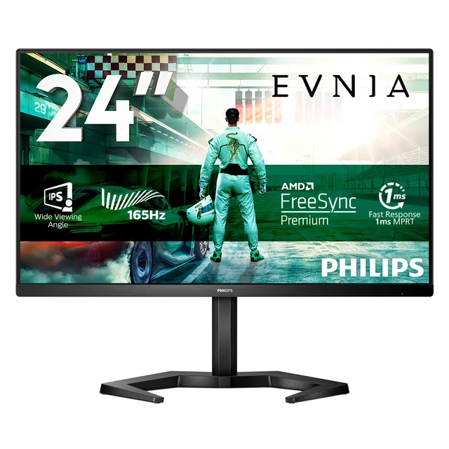 27" Philips Evnia 27M1N3200ZS/00, IPS 1920x1080, 1 ms, 165Hz FreeSync Premium, 2xHDMI/DP, högtalare