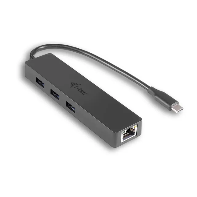 USB C Slim 3-port HUB with Gigabit Ethernet