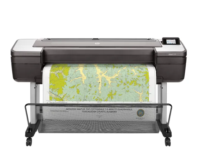 DesignJet T1700 PostScript - 44 storformatsskrivare - färg - bläckstråle - 1118 x 1676 mm - 2 400 x 1 200 dpi - upp till 0.55 min/sida - Gigabit LAN, USB-värd - kniv