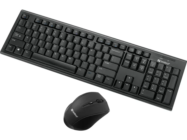 Wireless Office DesktopSet - Tastatur & Mus set - ANSI - Svart