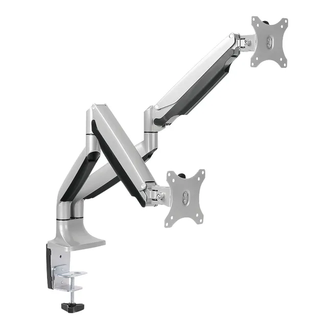 Dual monitor mount 13-32" aluminum gas spring
