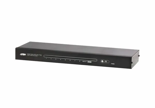 ATEN VS1808T HDMI Over Cat 5 Splitter - Förlängd räckvidd för audio/video - HDMI - över CAT 5 - 8 portar - upp till 60 m