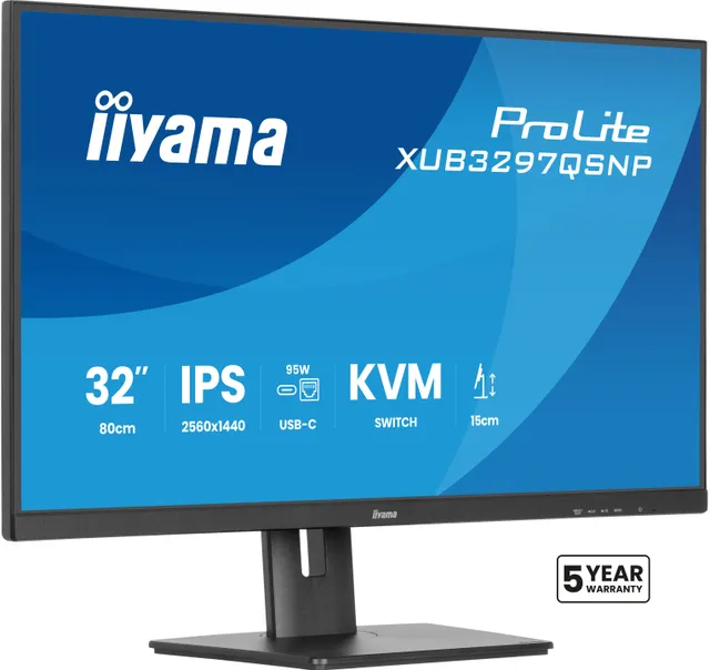 32" iiyama ProLite XUB3297QSNP-B1 - 2560x1440 (QHD) - 100Hz - IPS - KVM switch *DEMO*