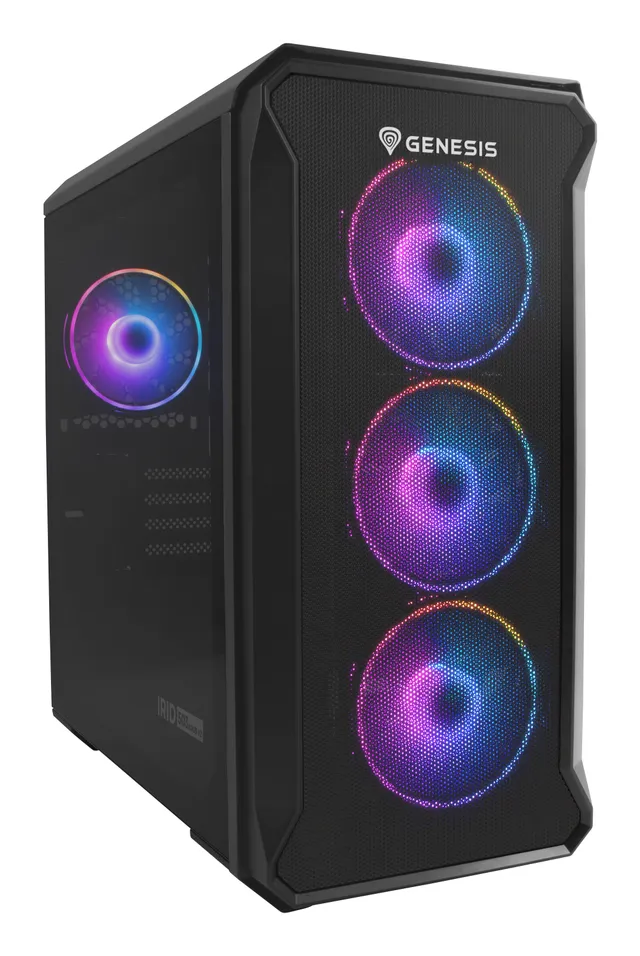 Irid 503 aRGB - Tower - micro ATX - ingen strömförsörjning (ATX) - svart - USB/ljud