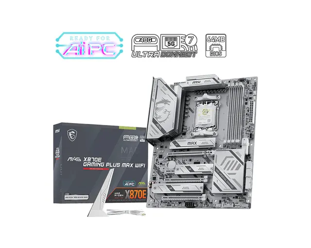MAG X870E GAMING PLUS MAX WIFI Moderkort - AMD X870E - AMD AM5 - DDR5 RAM - ATX