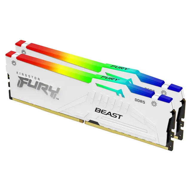 64GB (2x32GB) DDR5 RGB 6000MHz CL30 FURY Beast White RGB EXPO