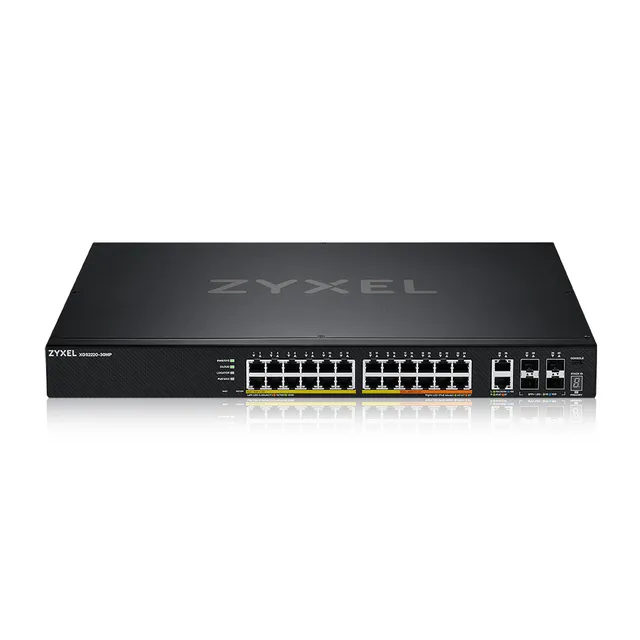 XGS2220-30HP, 16xGbE PoE+, 8xGbE PoE++, 2x10Gbe RJ45, 4x10Gbe SFP+, Layer 3, 400W, NebulaFlex Pro