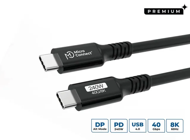 USB4 USB-C to C 240W, 40Gbps, 3m