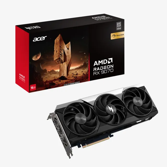 Nitro Radeon RX 9070 OC - OC Edition - grafikkort - Radeon RX 9070 - 16 GB GDDR6 - PCI Express 5.0 - HDMI, 3 x DisplayPort