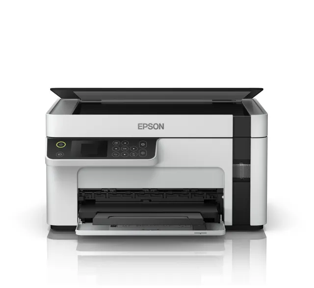 EcoTank ET-M2120, svart/vit skrivare + scanner + kopiator, 15 ppm ISO, 1200x2400 dpi scanner, USB/WiFi, AirPrint