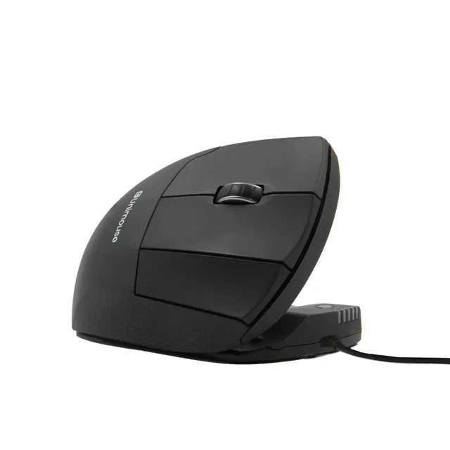 Unimouse - vertical mouse - USB - Vertical mouse - 7 knappar - Svart