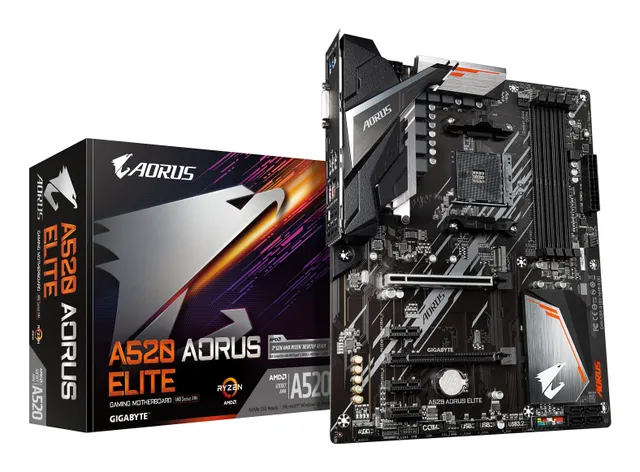 A520 AORUS ELITE Moderkort - AMD A520 - AMD AM4 - DDR4 RAM - ATX