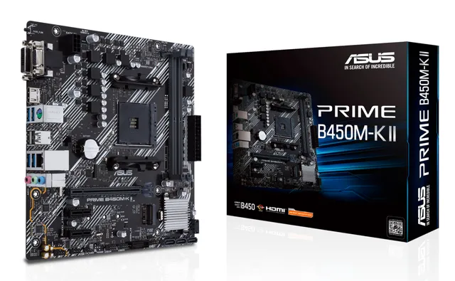 PRIME B450M-K II Moderkort - AMD B450 - AMD AM4 - DDR4 RAM - Micro-ATX