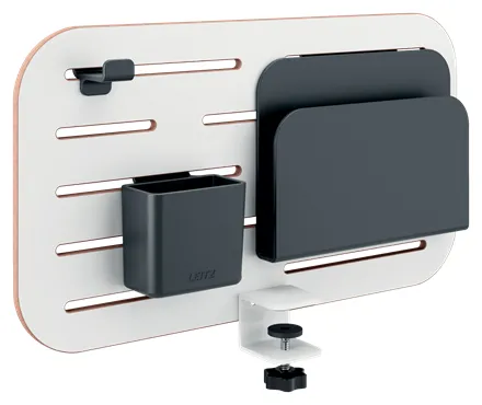Ergo lille Pegboard organiseringstavle til skrivebordet, 42x25 cm hvid