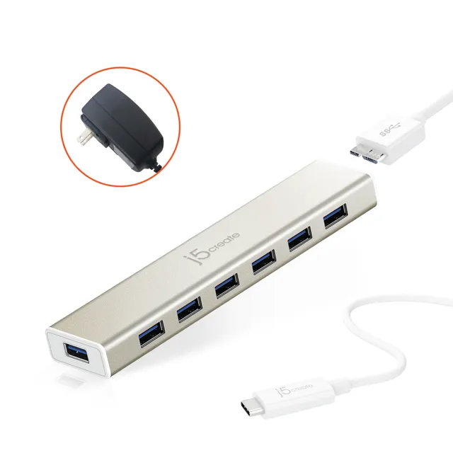 USB Hub - USB-C 7-Port Hub