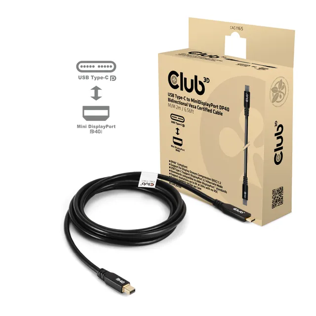 video adapter cable - 24 pin USB-C to Mini DisplayPort - 2 m
