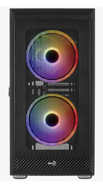 Graphite G-BK-v2 -miditornikotelo ikkunalla ja RGB-valaistuksella, musta