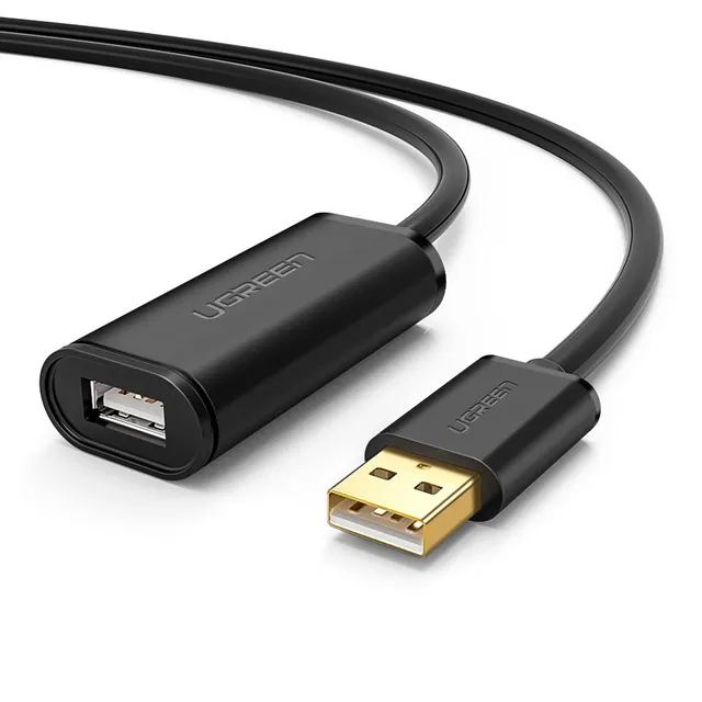 active USB 2.0 förlängningskabel 5 m svart
