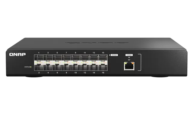 QSW-M5216-1T Ultra-high-speed 25GbE fiber managed switch with 10GbE connectivity for backbone networks
