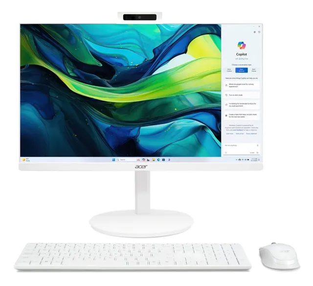 Aspire C 27 C27-1E13U7UNH - Allt-i-ett Core i7 1355U / upp till 5 GHz - RAM 16 GB - SSD 1.024 TB - Intel Iris Xe-grafik - Gigabit Ethernet, IEEE 802.11ax (Wi-Fi 6), Bluetooth - Win 11 Home - skärm: LED 27 1920 x 1080 (Full HD) @ 120 Hz - vit