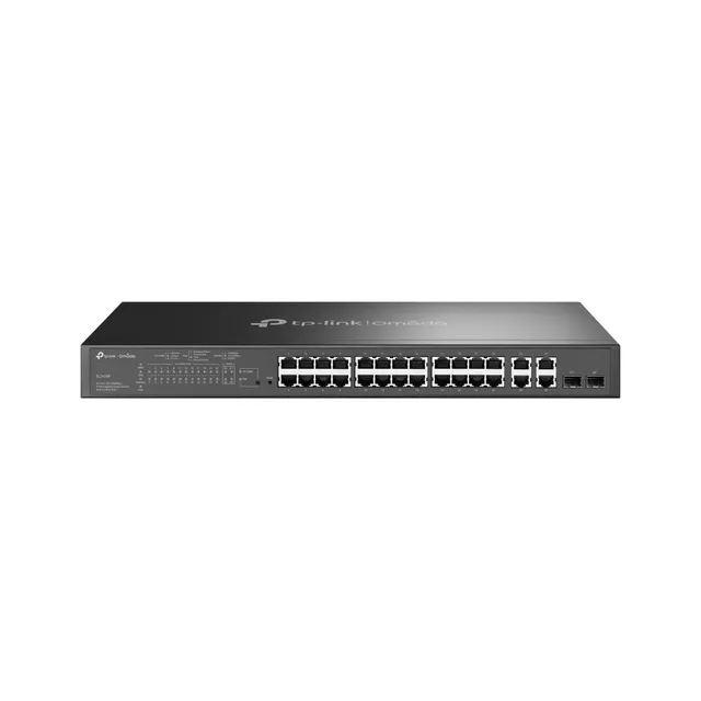 Smart PoE Switch T1500-28PCT - Switch - 24 x 10/100 (PoE) + 2 x SFP + 4 x 10/100/1000 - monterbar på stativ - PoE (192 W)
