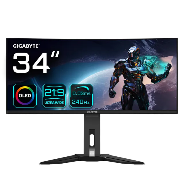 34" GIGABYTE MO34WQC2 - 3440x1440 (UWQHD) - 240Hz - QD-OLED - 18W USB-C