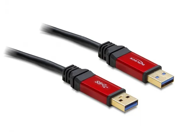 USB-kabel USB 3.2 Gen 1 Typ-A hane till Typ-A hane 3 m Premium