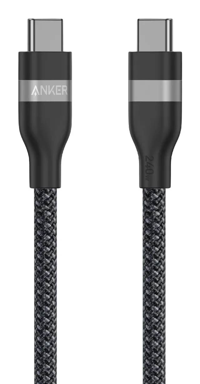 Nano 240 W USB-C-flätad kabel, 3 m (svart)