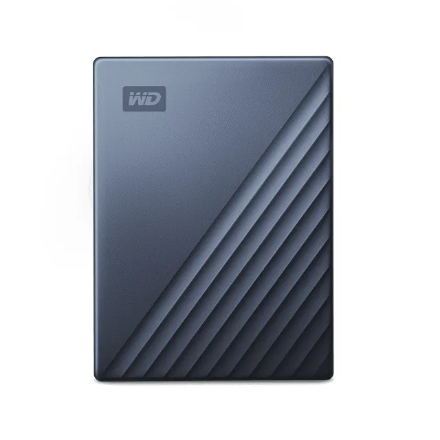 WD My Passport Ultra WDBFTM0050BBL - Hårddisk - krypterat - 5 TB - extern (portabel) - USB 3.1 (USB-C kontakt) - 256 bitars AES - blå