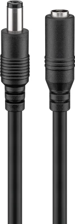 2.1 mm DC extension cable Black