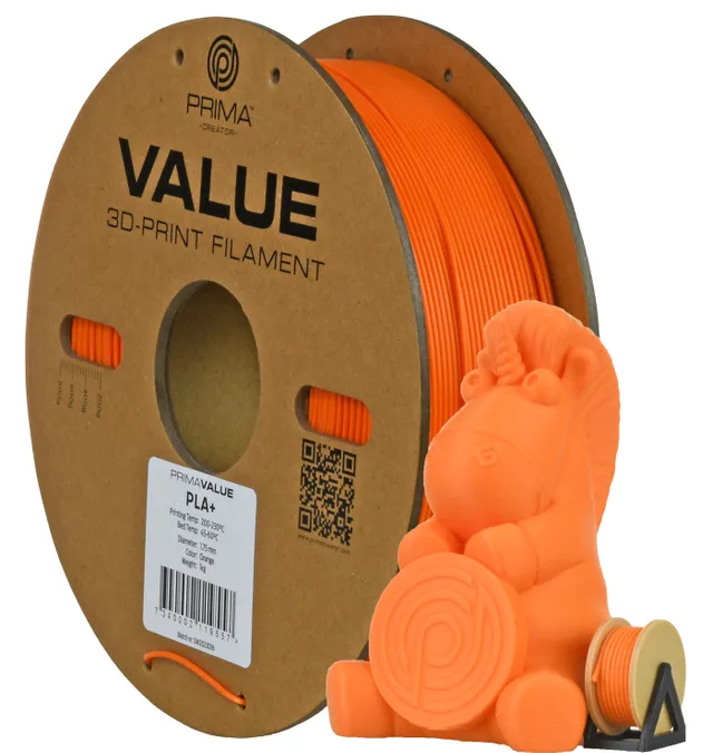 Prima Value PLA+ 1.75mm 1kg - Orange
